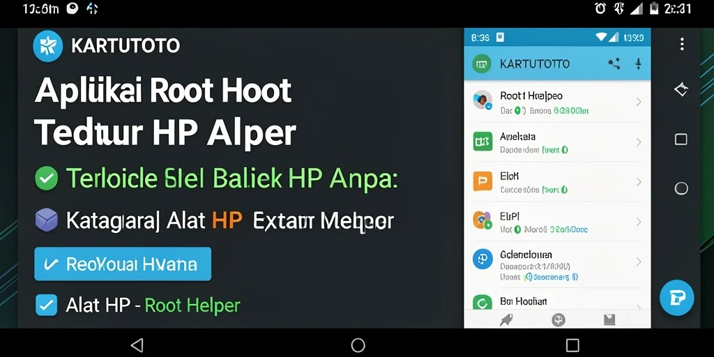Antarmuka KARTUTOTO yang intuitif untuk Root Helper.