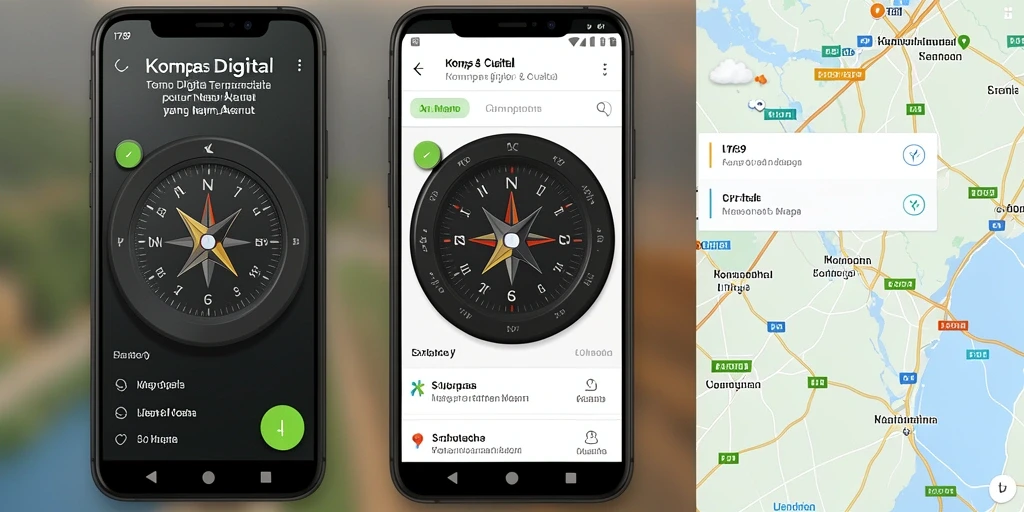Tampilan antarmuka aplikasi Kompas Digital LI789 yang informatif dan mudah digunakan.