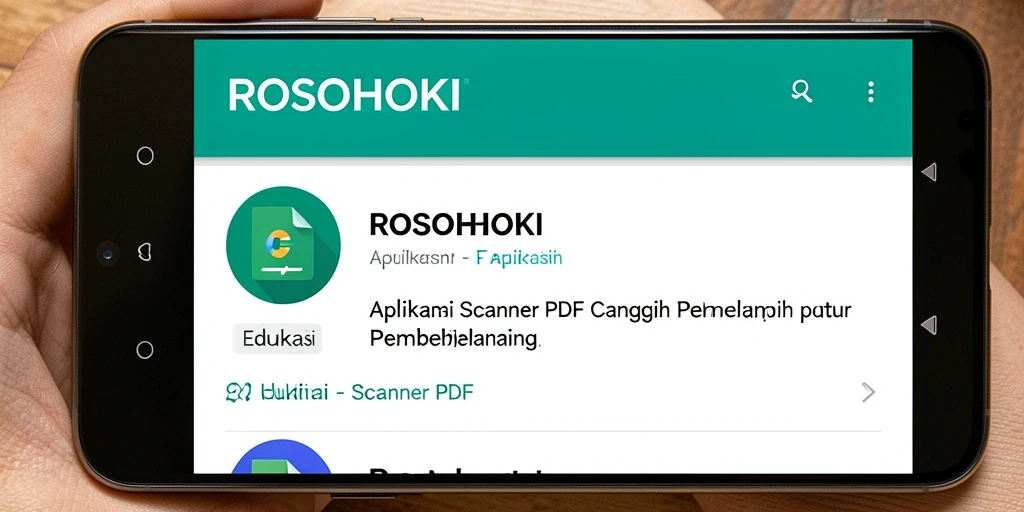 Tampilan antarmuka aplikasi Scanner PDF yang modern dan mudah digunakan.